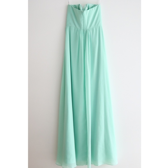 [NWT] Christina Wu Strapless Maxi - Mint, S - Picture 2 of 7
